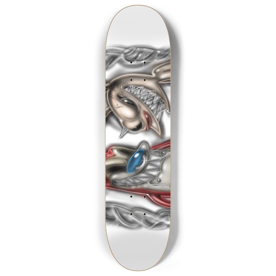 REN AND STIMPY AIRBRUSH SKATEBOARD